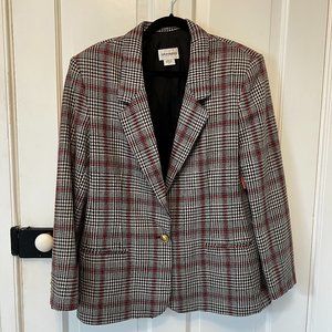 Vintage Oversized Checkered/Houndstooth Blazer